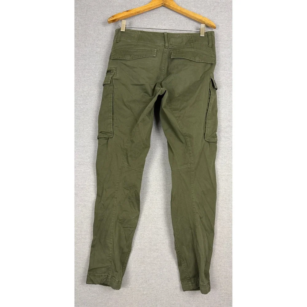G-Star RAW Rovic Zip 3D Straight Tapered Cargo Pants Olive Green Mens 32x29